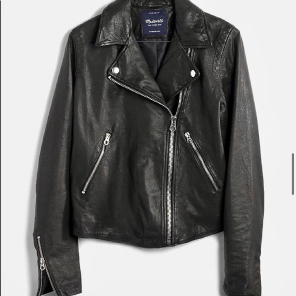 Madewell Washed Leather Motorcycle Jacket